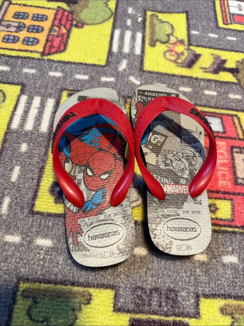 Havaianas Kids Spider-Man Red and Blue Flip Flops